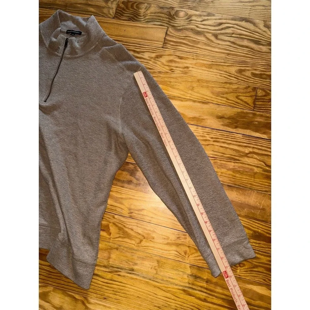 Banana Republic Men's 2XL Beige Quarter Zip‎ Pullover Sweater cozycore outdoor
